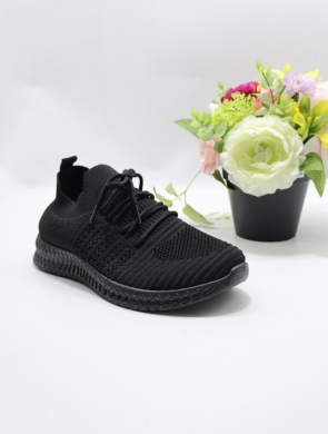 Buty sportowe damskie na płaskim (36-41) W065 BLACK