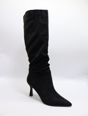 Kozaki damskie ocieplane na szpilce (36-41) 588-40 BLACK