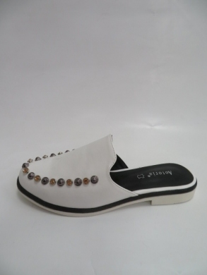 Klapki damskie na płaskim (36-41) W19-6557 WHITE
