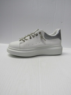 Buty sportowe damskie na płaskim (36-41) EV-388 WHITE/SILVER