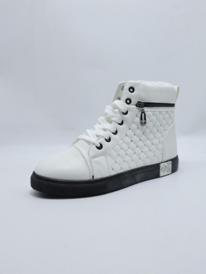 Botki damskie ocieplane na płaskim (36-41) 81312-4 WHITE