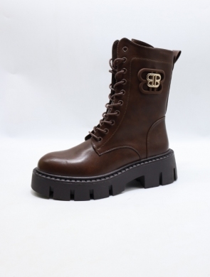 Botki damskie na płaskim (36-41) DE833 BROWN