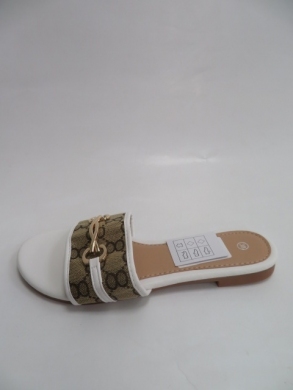 Klapki damskie na płaskim (36-41) 0-84 WHITE
