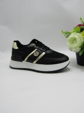 Buty sportowe damskie na płaskim (36-41) US76 BLACK