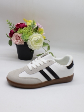 Buty sportowe damskie na płaskim (36-41) 77663-12 WH/BLACK