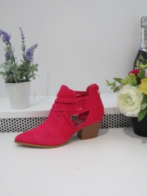 Botki damskie na obcasie (36-41) 8688 FUSHIA