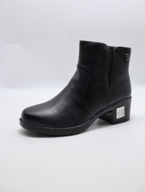 Botki damskie ocieplane na obcasie (36-42) 7119-21 BLACK