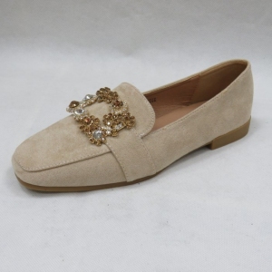 Mokasyny damskie na płaskim (36-41) 3665  BEIGE