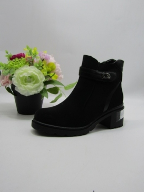 Botki damskie ocieplane na obcasie (36-41) S99-2 BLACK