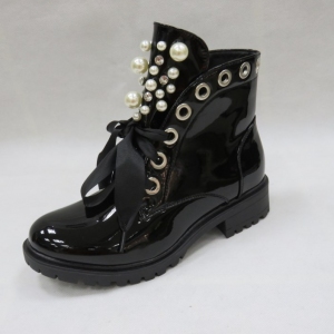 Botki damskie na płaskim (36-41) 5615 BLACK