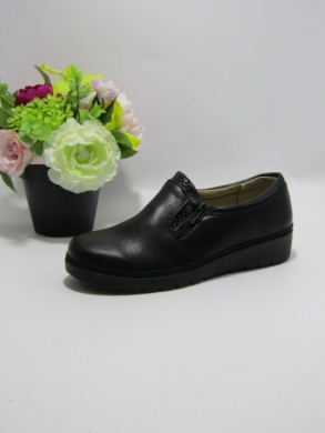 Półbuty damskie na płaskim (36-42) 23T01-1 BLACK