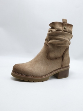 Botki damskie na obcasie (36-41) 7282 KHAKI