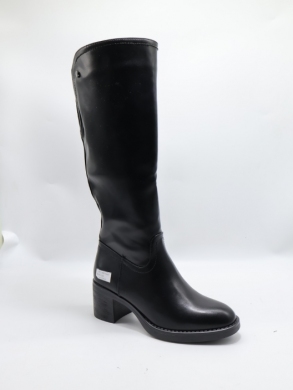 Kozaki damskie ocieplane na obcasie (36-41) 3017 BLACK