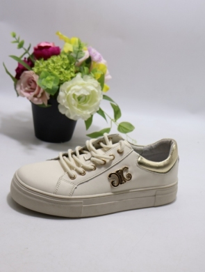 Buty sportowe damskie na płaskim (36-41) TH001 SKO BE/GOLD