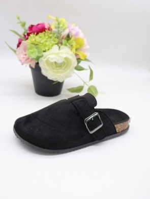 Klapki damskie na płaskim (36-41) BE-170 BLACK