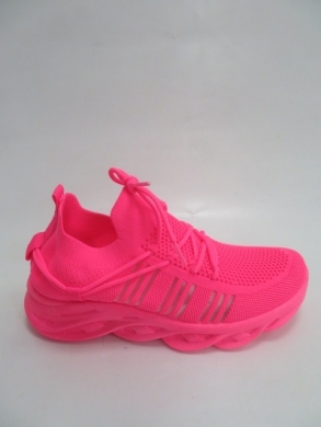 Buty sportowe damskie na płaskim (36-41) 88-53 FUSHIA