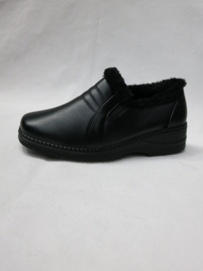 Półbuty damskie ocieplane na płaskim (34-42) 1025-105A BLACK