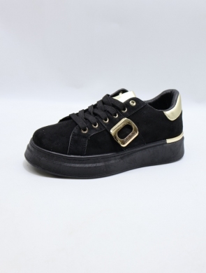 Buty sportowe damskie na płaskim (36-41) GB016 BLACK