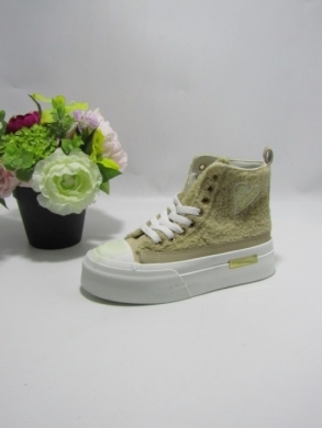 Trampki damskie na płaskim (36-41) 9131 KHAKI
