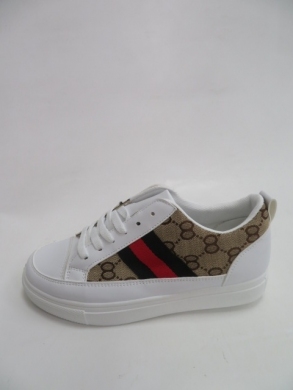 Trampki Damskie na koturnie (36-41) M975 WHITE