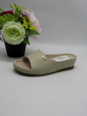 Klapki damskie na koturnie (36-41)  7AA906-2 BEIGE