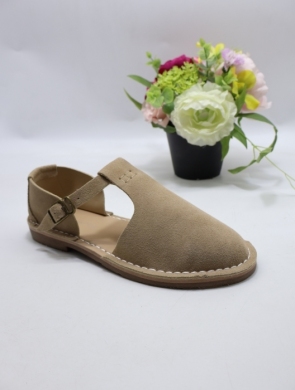 Sandały damskie na płaskim (36-41) S-326 BEIGE-SKÓRA