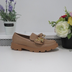 Mokasyny damskie na płaskim (36-41) 8025 KHAKI