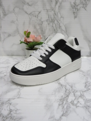Buty sportowe damskie na płaskim (36-41) NEY-14 WHITE/BLACK