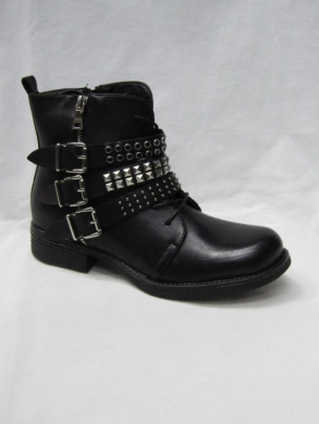 Botki damskie ocieplane na płaskim (36-41) AW2177 BLACK