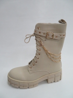 Kozaki damskie jesienne na płaskim (36-41) DE1068 BEIGE