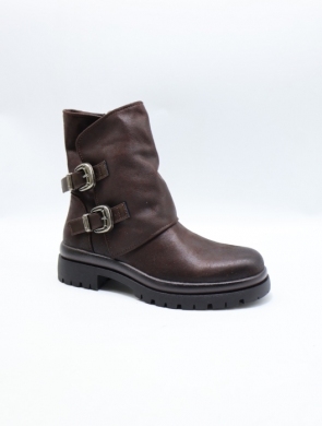 Botki damskie na płaskim (36-41) 5267 BROWN