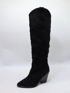 Kozaki damskie na obcasie (36-41) 5791-1 BLACK