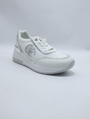 Buty sportowe damskie na koturnie (36-41) WW181 WH/SILVER