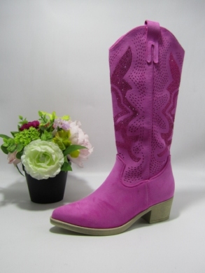 Kozaki damskie na obcasie (36-41) C23-01 PINK