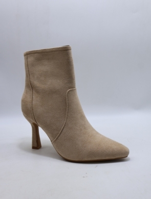 Botki damskie ocieplane na szpilce (36-41) 9179 BEIGE
