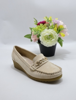 Mokasyny damskie na koturnie (36-41) GS58 BEIGE