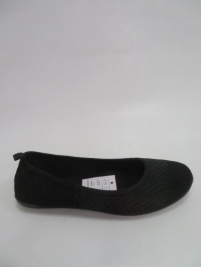 Baleriny damskie na płaskim (36-41) 19037 BLACK