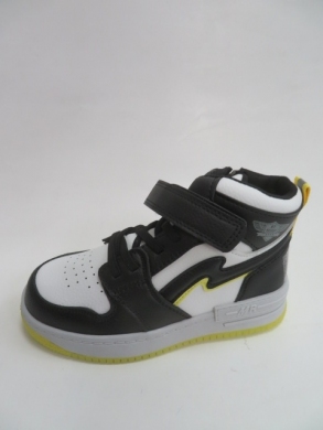 Botki chłopięce jesienne (26-31) P808 BLACK/YELLOW