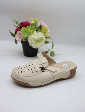 Klapki damskie na płaskim (39-43) DJ6-15 BEIGE