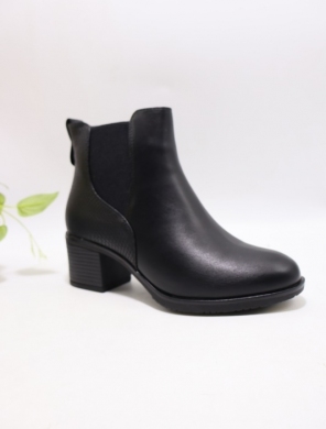 Botki damskie ocieplane na obcasie (36-41) D3178 BLACK