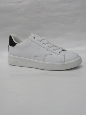 Buty sportowe damskie na płaskim (36-41) E-8 WHITE/BLACK