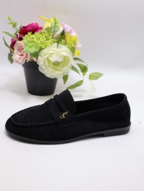 Mokasyny damskie na płaskim (36-41) G519 BLACK