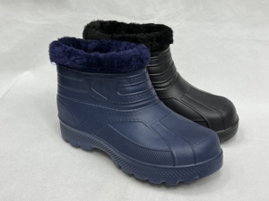 Kalosze damskie ocieplane (37-42) L1622 BLACK/NAVY