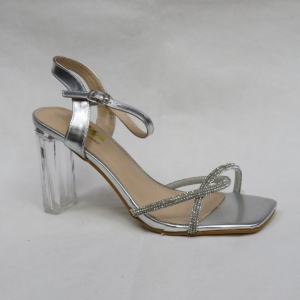 Sandały damskie na obcasie (36-41) QL-276 SILVER