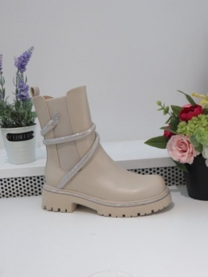 Botki damskie na płaskim (36-41) CLS239 BEIGE