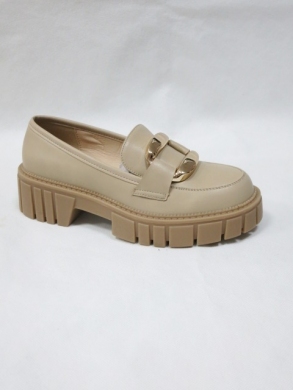 Mokasyny damskie na płaskim (36-41) UK128 BEIGE