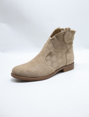 Botki damskie na płaskim (36-41) H167-5 BEIGE
