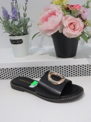 Klapki damskie na płaskim (36-41) ML241 BLACK