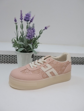 Buty sportowe damskie na płaskim (36-41) WX189 PINK