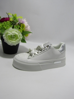 Buty sportowe damskie na płaskim (36-41) SP532 SILVER